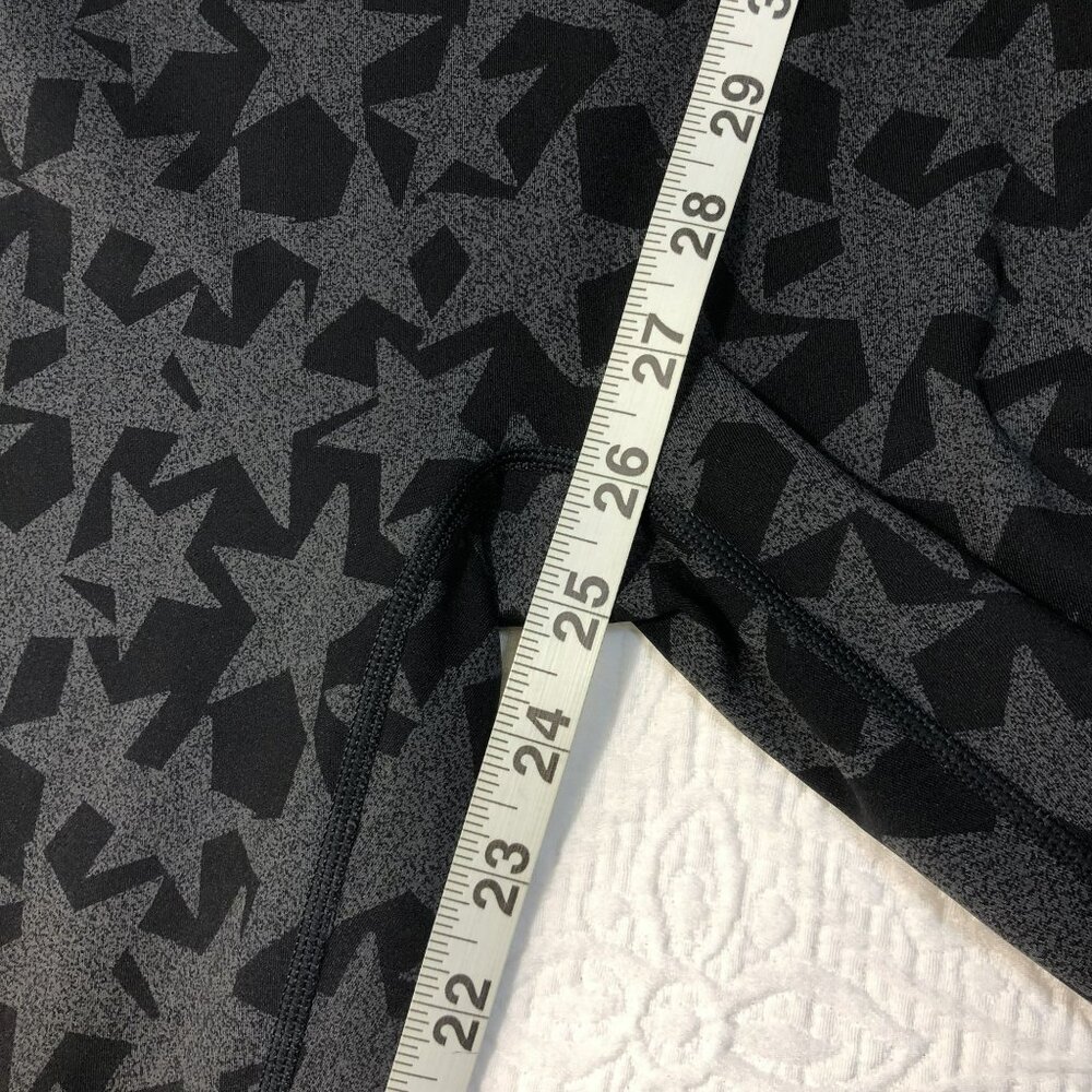 Aerie Leggings High-Waisted Black Printed Star Pattern Chill Play Move S - Picture 10 of 11